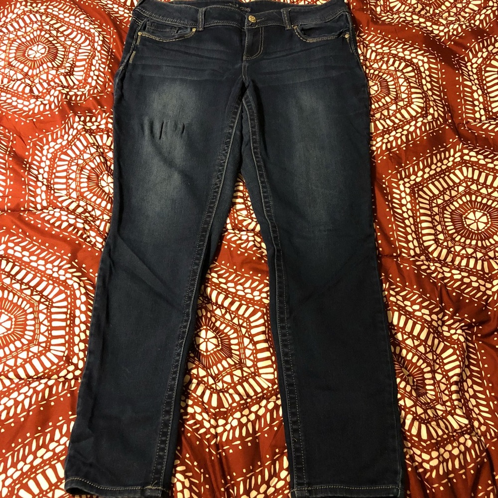 Maurices Dark Wash Stretch Jeggings XL Regular